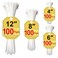 SiKuLin White Zip Ties Assorted Sizes 46812 Inch 400 Pack Clear Zip Ties White Cable Ties Zipties Clear UV Resistant Wire Ties Plastic Ties Tie Wraps Assorted Sizes