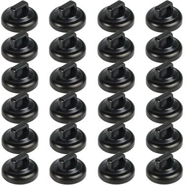 CANAANIN Magnet Zip Tie Mount Magnetic Zip Ties Mount Clips Base Holder Strong Multipurpose Wire Cable Holder Mount Wire Clips Management for Home Office Marine Electrical Wiring Black 24 Piece
