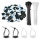 Rythcraft 30 Pack 2 inch Zip Tie Adhesive Mounts Self Adhesive Cable Tie Base Holders with MultiPurpose Tie wire clips with screw holeAnchor stick on wire holder with 8 inch zip ties BlackWhite