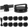 Tellegloww 10 Pcs Magnetic Zip Tie Mount Base Bulk with Nylon Cable Ties 23mm Black Magnetic Cable Clips Wire Holder Multipurpose Ties Management Base Electrical Supplies for Wire