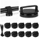 Tellegloww 10 Pcs Magnetic Zip Tie Mount Base Bulk with Nylon Cable Ties 23mm Black Magnetic Cable Clips Wire Holder Multipurpose Ties Management Base Electrical Supplies for Wire
