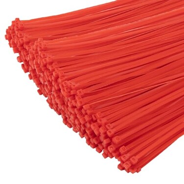 XINGO 1000 PCS Red Zip Ties 12 Inch 60 LBS Tensile Strength SelfLocking Nylon Plastic Nylon PA66 Wire Ties for Indoor and Outdoor Use