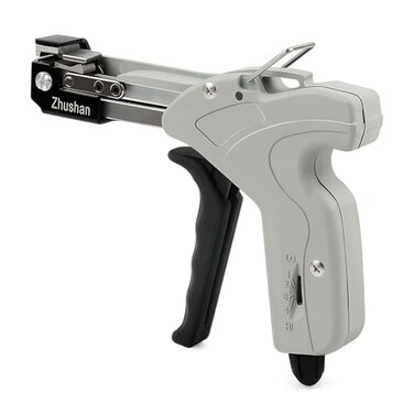 Zhushan Stainless Steel Cable Tie Gun Auto Tighten Cut Tool for 4679mm Metal Ties 4Level Tension HeavyDuty Easy to Use