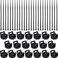 Yookeer 180 Pieces Magnetic Zip Tie Mount Multipurpose Cable Holder Magnets Magnetic Wire Management Bases with Heavy Duty Zip Mount Nylon Cable Ties in Total 22mm