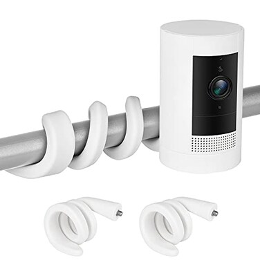 ALERTCAM 2Pack Flexible Twist Mount for Stick Up Cam Outdoor Cam Plus Flexible Gooseneck Mounting Bracket to Attach Your Camera Anywhere with No Tools White