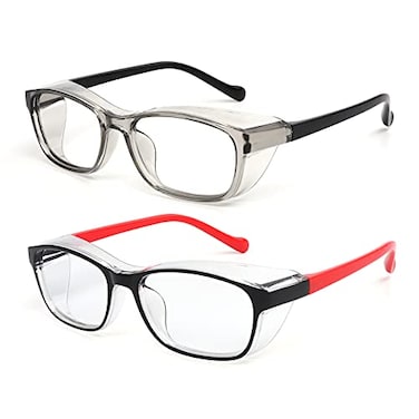 ALWAYSUV Kids 2 Pack Safety Glasses Anti Fog Goggles Blue Light Blocking Glasses Clear Lens Protective Eyewear 512 Ages