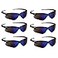 KleenGuard V30 Nemesis Safety Glasses Sunglasses 14481 Black Frame Blue Mirror Lens 6 Pair