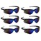 KleenGuard V30 Nemesis Safety Glasses Sunglasses 14481 Black Frame Blue Mirror Lens 6 Pair
