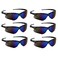 KleenGuard V30 Nemesis Safety Glasses Sunglasses 14481 Black Frame Blue Mirror Lens 6 Pair