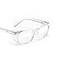 Stoggles Rectangle Z871 Polycarbonate Safety Glasses Scratch ShatterProof BlueLight UV Blocking Lens Top Side Shields AntiFog Dip Coated Durable Protective Stylish Eyewear