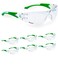 ProtectX Safety Glasses Scratch Resistant Anti Fog Polycarbonate Lenses ANSI Z871 Rated with UV Protection Roxy Clear 6 PK