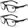 ProtectX Safety Reading Glasses 25 Diopter Safety Glasses with Readers 25 Reader Safety Glasses ANSI Z871 Rated with UV Protection 2 Pack