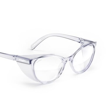 Stoggles Cat Eye Z871 Polycarbonate Safety Glasses Scratch ShatterProof BlueLight UV Blocking Lens Top Side Shields AntiFog Dip Coated Durable Protective Stylish Eyewear