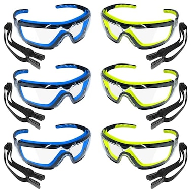 TAIGAOASIS 6 Pack Safety Glasses for Men Women Clear Lenses ANSI Z871 CE Adjustable ImpactResistant AntiFog 100 UV Protection