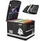 BALEINE Fireproof Document Box with Lock Portable Fireproof Document Bag Waterproof Fire Proof File Boxes for Documents File Organizer Box for Important Paperwork Black 16x125x115