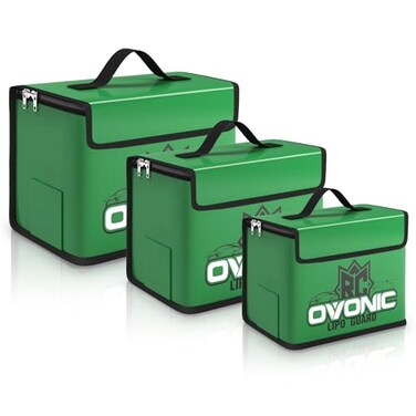OVONIC Lipo Safe Bag Fireproof Explosionproof Bag Large Medium and Small Capacity for Lipo Batteries Storage