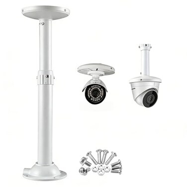 V-Fiabilidad VFiabilidadIShaped Telescopic Security Camera Mount Bracket Adjustable 118236 Inches Universal CeilingWall Mount for Dome CCTVIP Cameras Weatherproof Aluminum