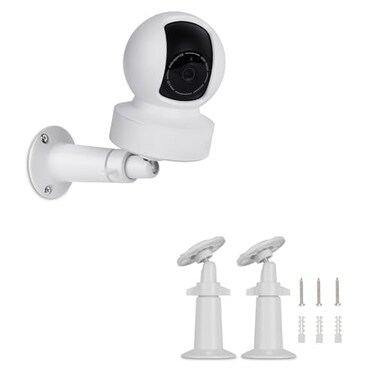 UYODM 2Pack Wall Mount Bracket Compatible with Kasa Indoor PanTilt Smart Security CameraTPLink Tapo C200 360 Degree Adjustable Security Mount Holder Camera Not Included