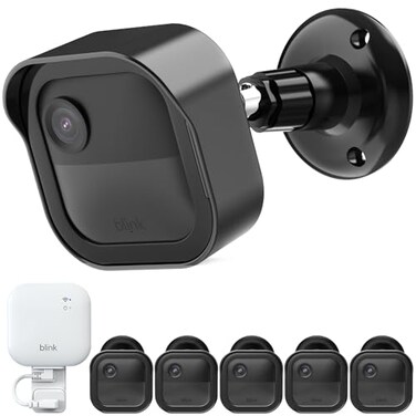 Pefecon Camera Mount for Blink Outdoor 4 4th Gen and Blink Outdoor 3rd Gen 5 Pack Weatherproof Protective Housing and 360 Degree Adjustable Mount with Sync Module Mount