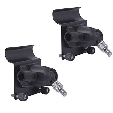 HOLACA Upgraded Version Vinyl Siding Clips for Arlo Ring Eufy Security Camera Siding Cam Hanger Hooks for Mounting Home Security System Weatherproof Stainless Steel Material 2 Pack Black