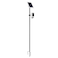 Koroao 3149 or 4724 inch Ground Stake Mount Stand with Solar Panel Mount for Ring Blink Arlo Eufy Wyze Google Nest Simplisafe Cameras and Solar Panels Ground Stake BracketBlack