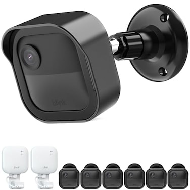 Pefecon Camera Mount for Blink Outdoor 4 4th Gen and Outdoor 3rd Gen 6 Pack Weatherproof Protective Housing and 360 Degrees Adjustable Mount with 2 Pack Blink Sync Module Mount