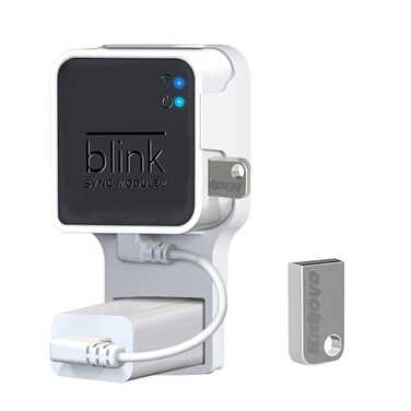 Kidjoyo 256GB Blink USB Flash Drive Wall Mount for Blink Sync Module 2 with Short Cable Declutter Save Space and Effortlessly Enhance Security 1 Pack