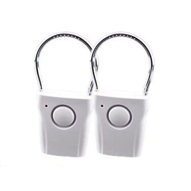HITBEAT 115dB Door KnobHandle Vibration Alarm for Home Hotel Apartment Door Looker Alarm 2 Packs