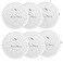 EverNary Window Vibration Alarm6Pack 125dB Loud UltraSlim AntiTheft Alarm for Door and Window Glass Break Sensor Alert with Adjustable Sensitivity 6 White