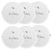 EverNary Window Vibration Alarm6Pack 125dB Loud UltraSlim AntiTheft Alarm for Door and Window Glass Break Sensor Alert with Adjustable Sensitivity 6 White