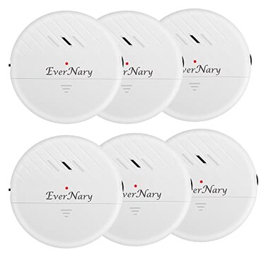 EverNary Window Vibration Alarm6Pack 125dB Loud UltraSlim AntiTheft Alarm for Door and Window Glass Break Sensor Alert with Adjustable Sensitivity 6 White