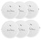EverNary Window Vibration Alarm6Pack 125dB Loud UltraSlim AntiTheft Alarm for Door and Window Glass Break Sensor Alert with Adjustable Sensitivity 6 White