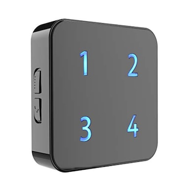 HTZSAFE Extra Wireless Plugin Receiver for Solar Alarms Up to 4 Zones and Each Zone has 35 Optional Melodies 4 Adjustable Volume Levels