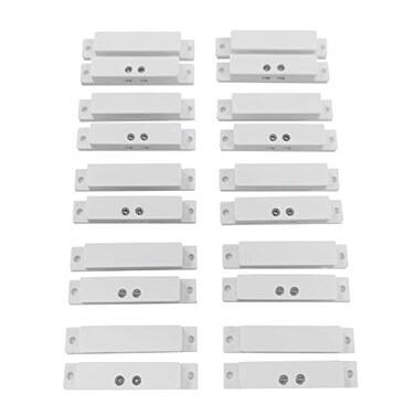 GAGALOR 10 Sets Pack of Wired Surface Mounted Alarm Magnetic Contacts Door Window Reed Switch Sensor with Double Side Tape