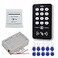 HFeng Access Control System Kit 125KHz RFID Keypad DC12V 3A Power Supply Controller Door Exit Button 10pcs Keyfobs Card for Home Alarm WoodenMetalGlass Door