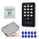 HFeng Access Control System Kit 125KHz RFID Keypad DC12V 3A Power Supply Controller Door Exit Button 10pcs Keyfobs Card for Home Alarm WoodenMetalGlass Door