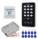 HFeng Access Control System Kit 125KHz RFID Keypad DC12V 3A Power Supply Controller Door Exit Button 10pcs Keyfobs Card for Home Alarm WoodenMetalGlass Door