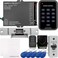 UHPPOTE 125KHz RFID EM ID Keypad StandAlone Door Access Control Kit with Strike Lock Remote Control Exit Button
