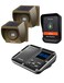 Wuloo Solar Wireless Driveway Alarm with Extra Doorbell Part Multifunctional Wireless Home Security System Rechargeable BatteryWeatherproofMute ModeClock and Alarm 1 Receiver 2 Sensors 1 Doorbell