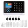 Splenssy WiFi GSM Home Alarm Security System 24in LCD Wireless DIY Smart Home Burglar Security Alarm System 10 Piece Kit Compatible with Alexa Google Home Voice Control
