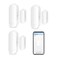 Gaoducash WiFi DoorWindow Sensor Smart Contact Sensor with App Alerts DoorWindow Open Detector Compatible with AlexaGoogle Assistant Entry Detector for Home Security Automation 3Pack