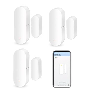 Gaoducash WiFi DoorWindow Sensor Smart Contact Sensor with App Alerts DoorWindow Open Detector Compatible with AlexaGoogle Assistant Entry Detector for Home Security Automation 3Pack
