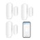 Gaoducash WiFi DoorWindow Sensor Smart Contact Sensor with App Alerts DoorWindow Open Detector Compatible with AlexaGoogle Assistant Entry Detector for Home Security Automation 3Pack