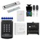 YUHANUS Door Access Control System RFID Keypad 600lb Electric Magnetic Door Lock Kit with Exit Button Doorbell Chime Remote Control