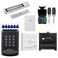 YUHANUS Door Access Control System RFID Keypad 600lb Electric Magnetic Door Lock Kit with Exit Button Doorbell Chime Remote Control