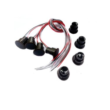 QLXHBOT RC36 NCNO Recessed Wired Security Window Door Contact Sensor Alarm Magnetic Reed Switch Brown 4 Sets