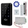 OBO HANDS StandAlone Waterproof Door Access Control System Kit with 180KG350lbs Electric Magnetic Lock Power SupplyDoor Exit Button10pcs Blue Keyfobs