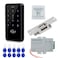 HFeng RFID Access Control System Kit Outdoor IP68 Waterproof Access Control Keypad NC Fail Safe Electric Strike Locks DC12V Power Supply 10pcs 125KHz EM4100 Keyfobs Cards