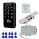 HFeng RFID Access Control System Kit Outdoor IP68 Waterproof Access Control Keypad NC Fail Safe Electric Strike Locks DC12V Power Supply 10pcs 125KHz EM4100 Keyfobs Cards