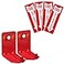 TaoBary 2 Pack Fire Extinguisher Holder and 4 Pieces Fire Extinguisher Sign Sticker 20lb Fire Extinguisher Wall Hook Mount Bracket for Big and Small Fire Extinguishers Indoors and Outdoors
